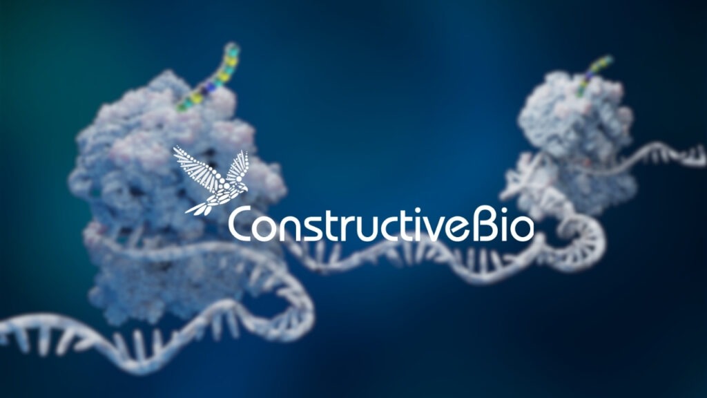 Constructive Bio logo overlaid on a photo