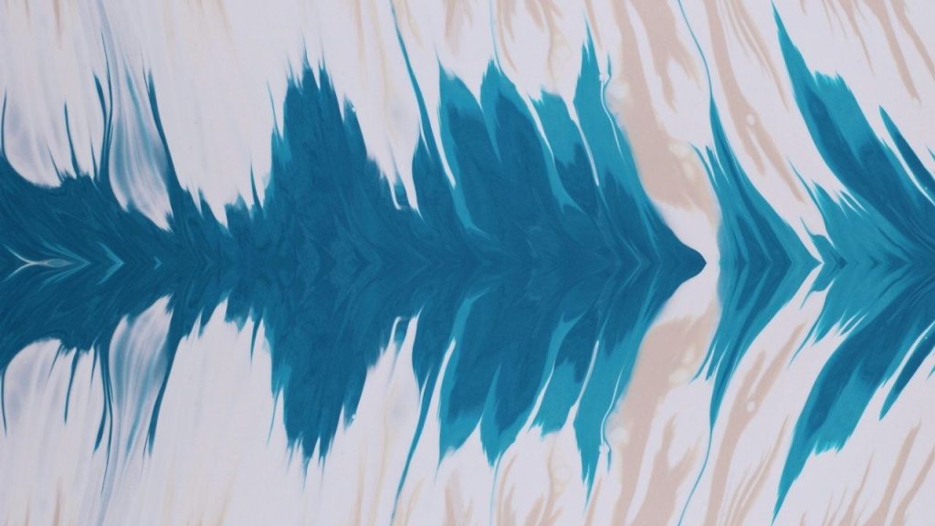 a watercolour painting interpretation of sound waves.