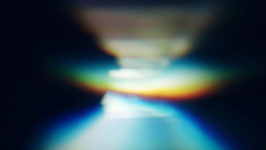 An image of light refraction showing the rainbow effect when light is refracted.
