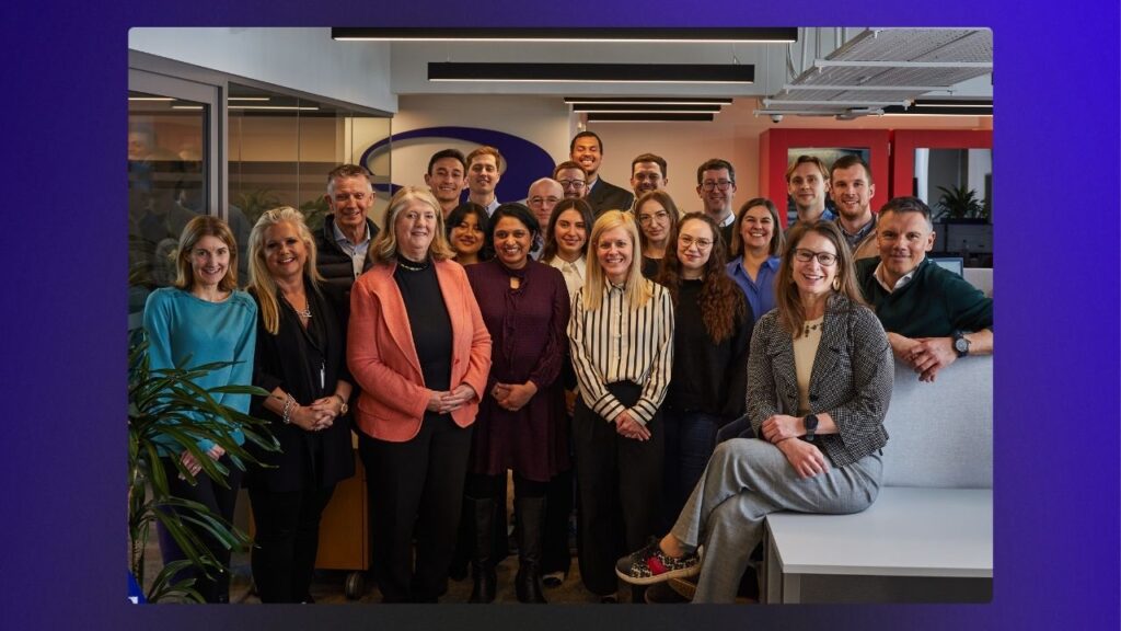 A group photo of the Amadeus Capital Partners team in the London office.
