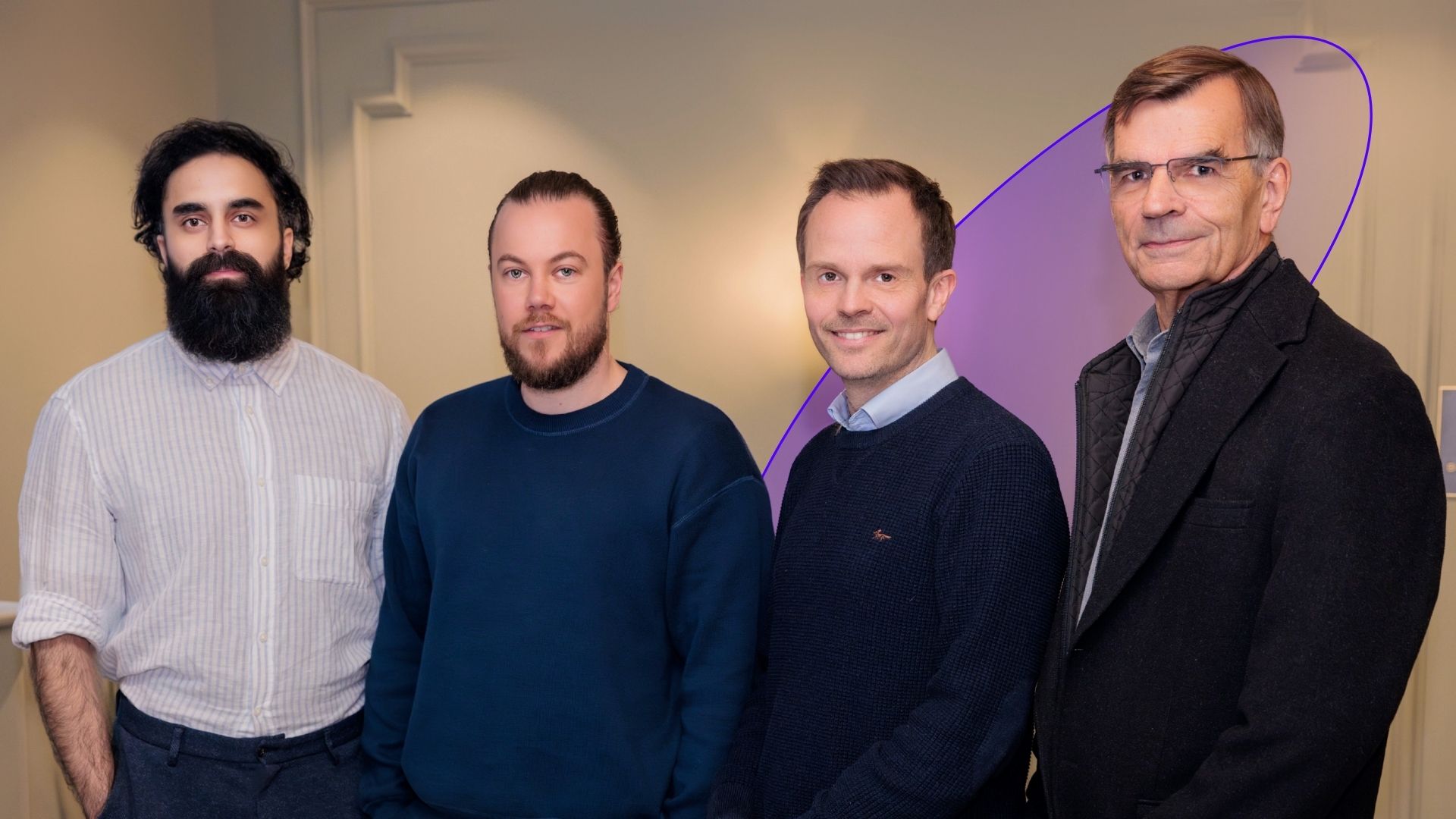 Inephany founding team with Professor Steve Young for the announcement of the $2.2m pre-seed investment round.