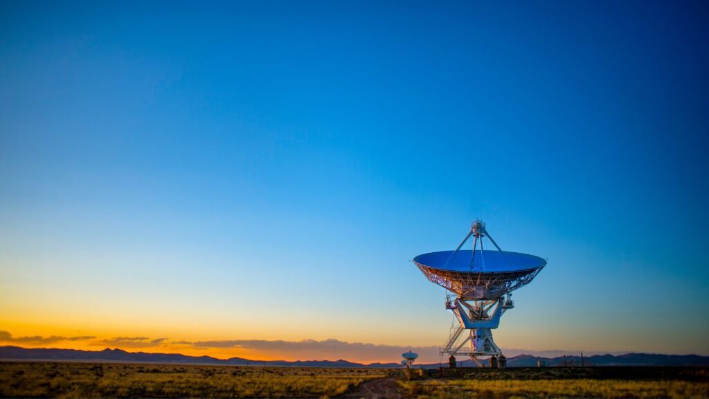 A satellite ground station.